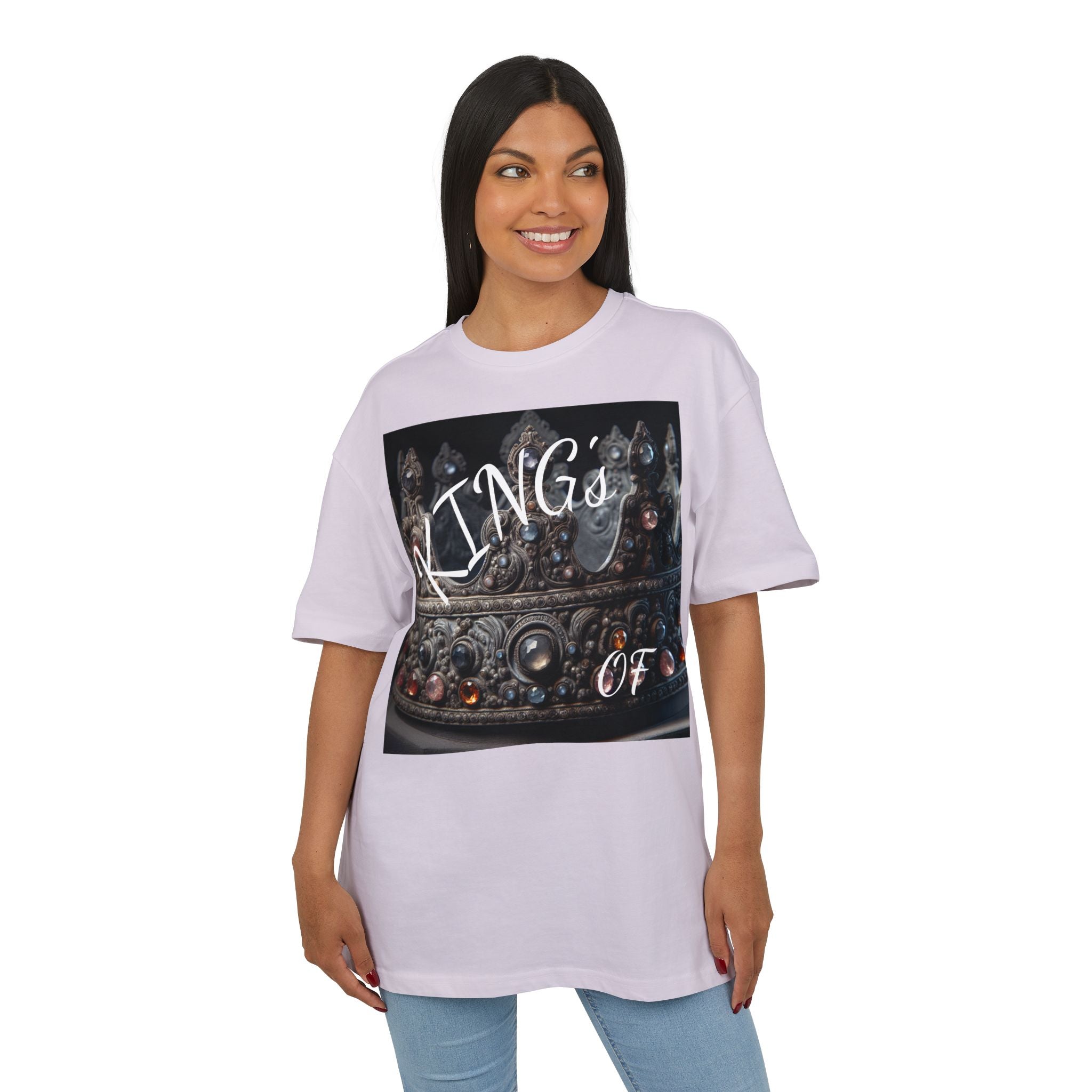 Crown King Oversized Tee - Stylish Unisex T-Shirt for Royalty, Streetwear, Casual Style, Gift for Him/Her, Birthday, Fashion Statement